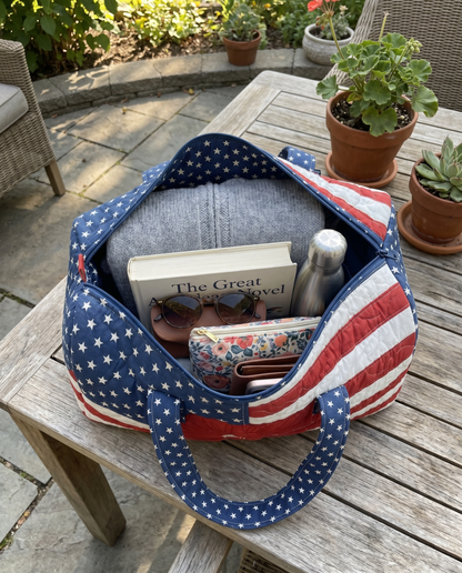 Jimmy Crafts - Handmade Quilted USA Tote Bag
